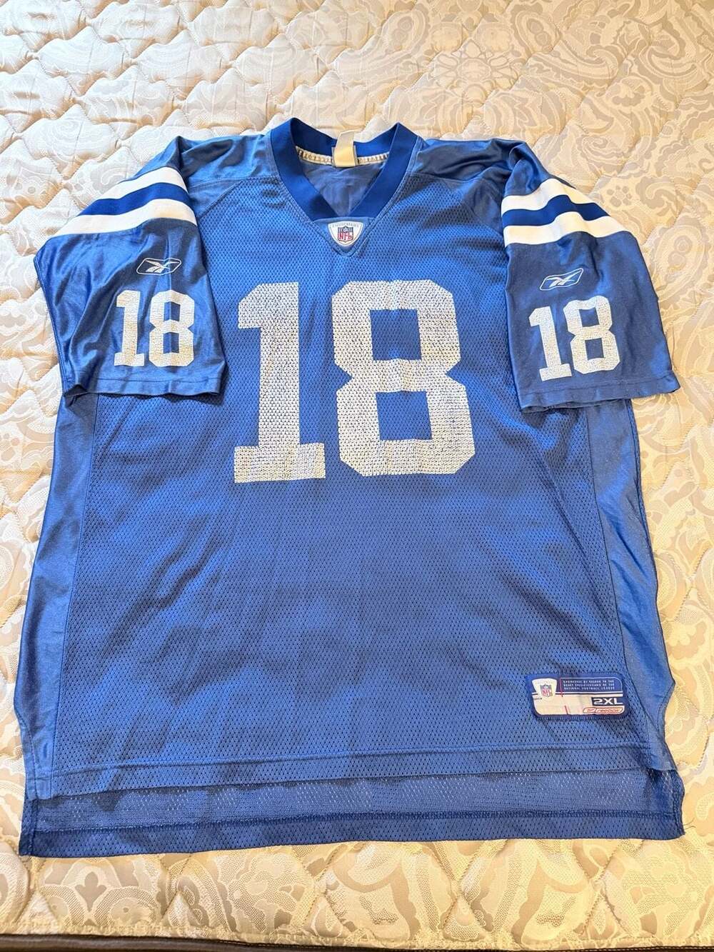Reebok Indianapolis Colts Peyton Manning NFL Equipment On Field Jersey #18 2XL
